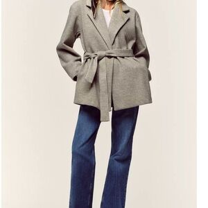 NWT Zara Taupe Textured Coat